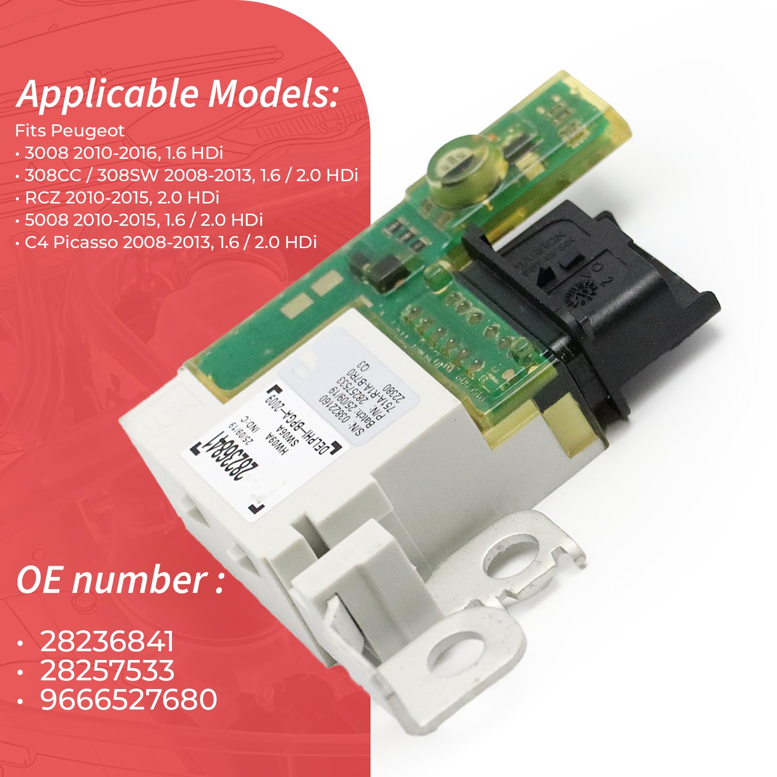 Boîte à fusibles de batterie de voiture pour Peugeot 28236841