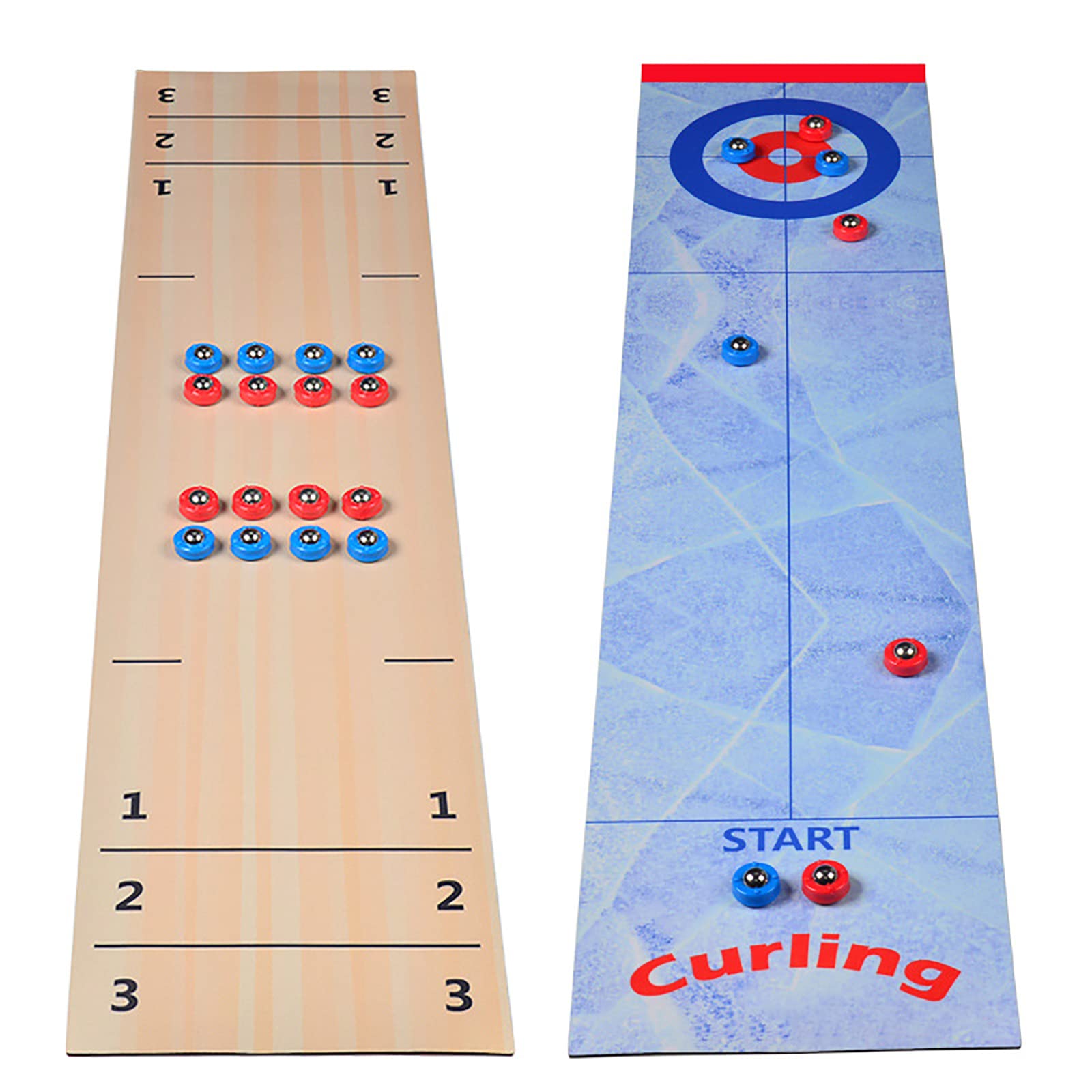 Buy Mini Shuffleboard Game Set, Shuffleboard and Curling 2 In 1 Table