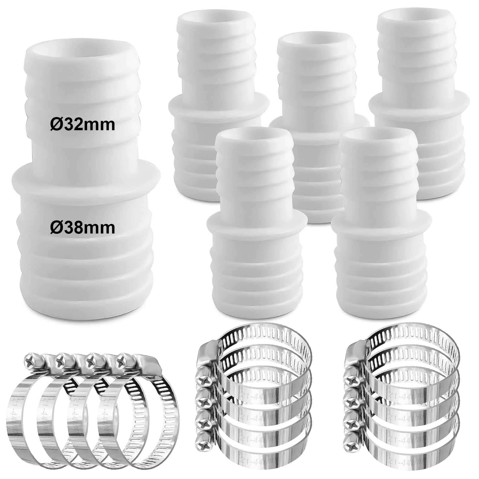 Baumaxxe Raccordo a T in PP a 90° con attacco per tubo + 3