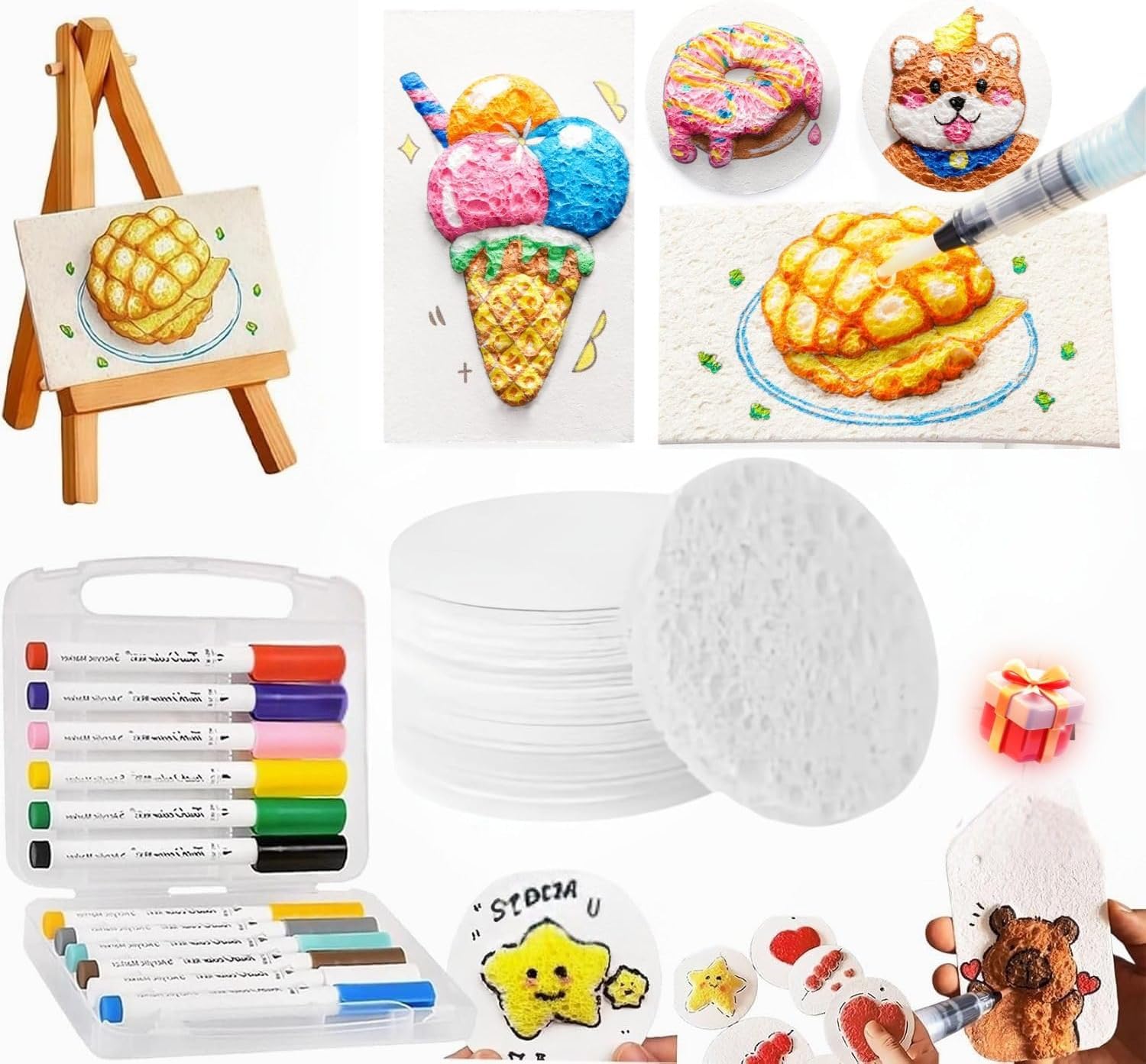 Pypyfulaboo 3D Magic Drawing Kit, DIY Bubble Drawing Pen Art Supplies, Children's and Adult 3D Art Drawing Paper