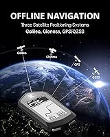 Vista 4 de XOSS NAV - Ordenador de ciclismo GPS inalámbrico Ant+ Ciclismo GPS con Bluetooth, IPX7 impermeable velocímetro de bicicleta con LCD de 2.4 pulgadas