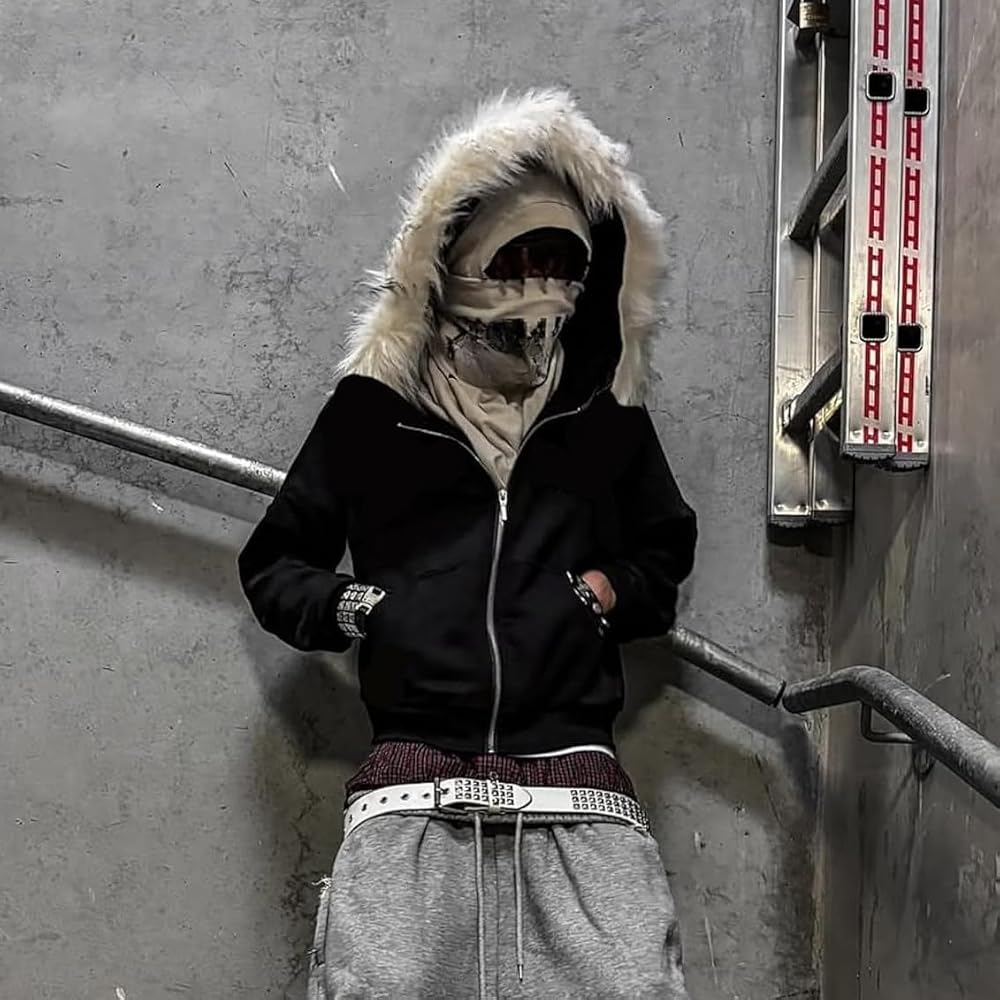 ジャケット・アウター fur python gimmick mods coat black y2k fur python gimmick mods coat black y2k