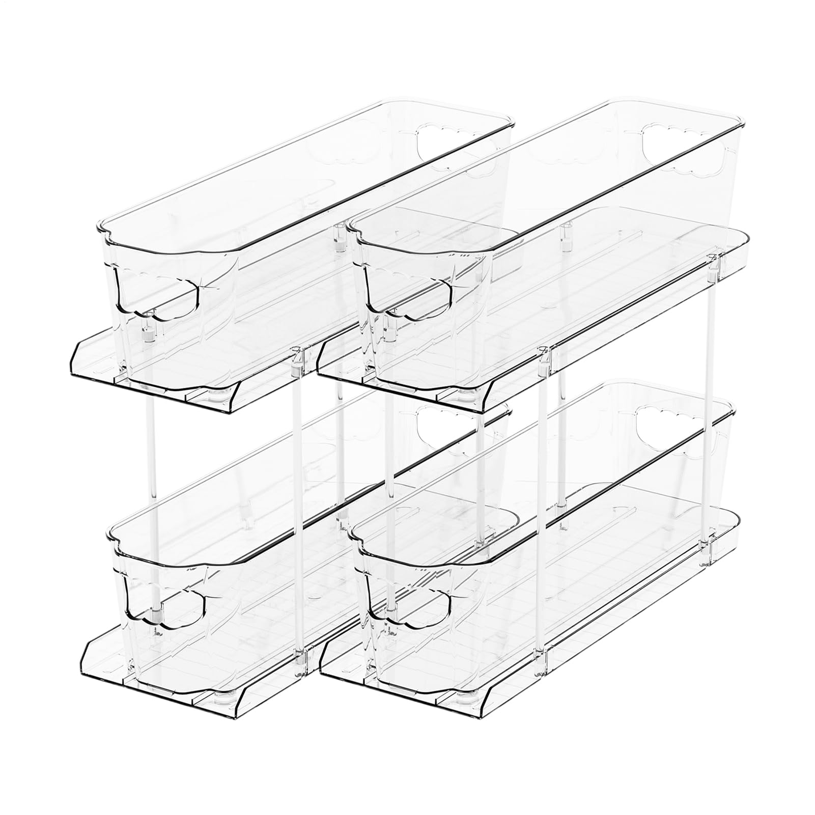 Organizzatore sotto il lavello, Organizzatori e contenitori sotto il | Ripiano estraibile sotto il mobile a 2 livelli, cassetto estraibile mult