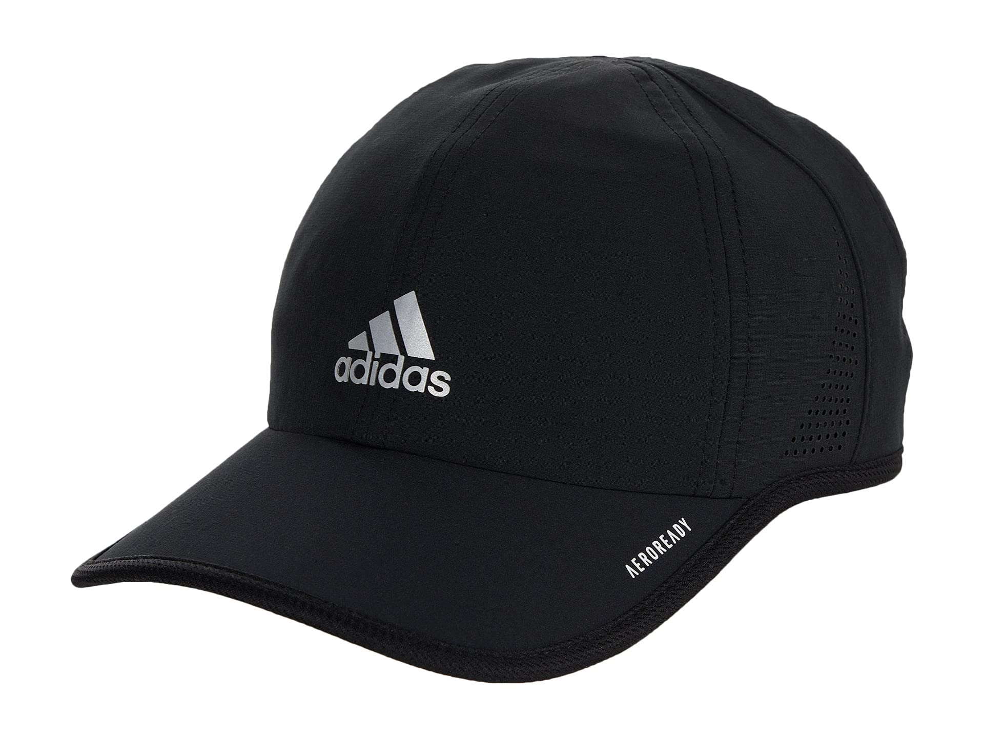 adidas Women's Superlite Relaxed Adjustable Performance Cap, Black/Silver Reflective, One Size