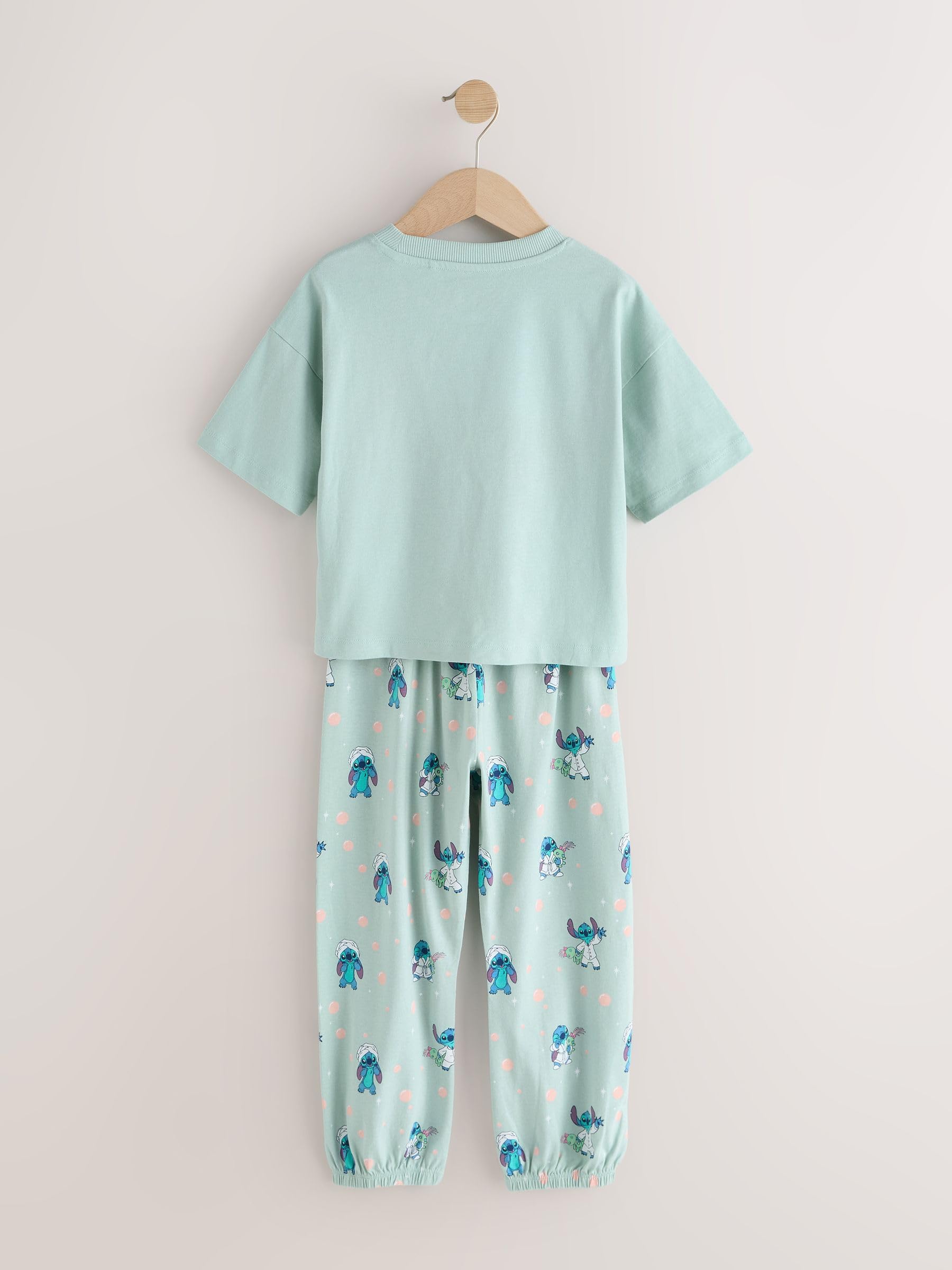 NEXT Mädchen Schlafanzug mit Jogginghose im 2er-Pack, Lilo & Stitch