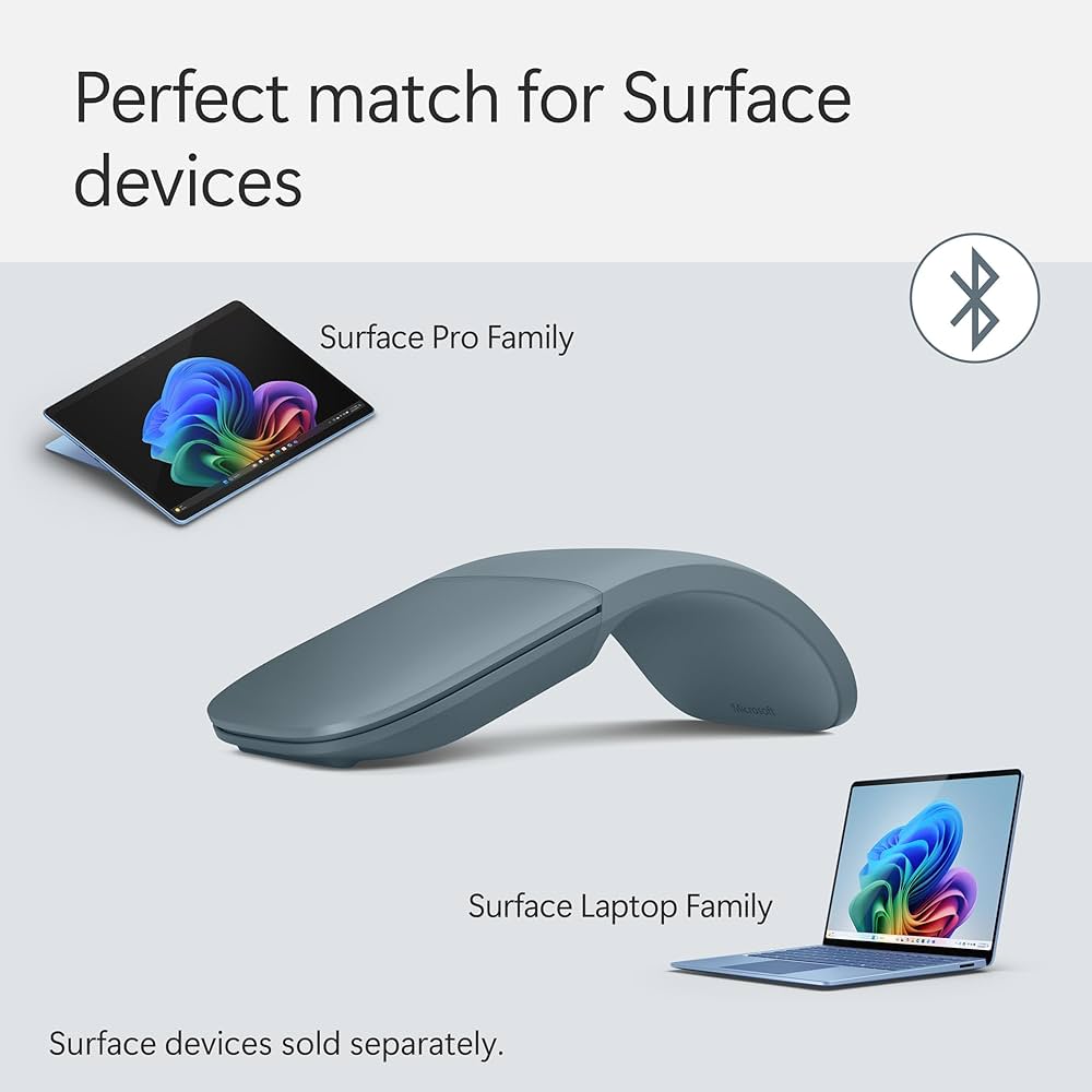 Microsoft Surface Arc Mouse | Ocean : Amazon.co.uk: Computers