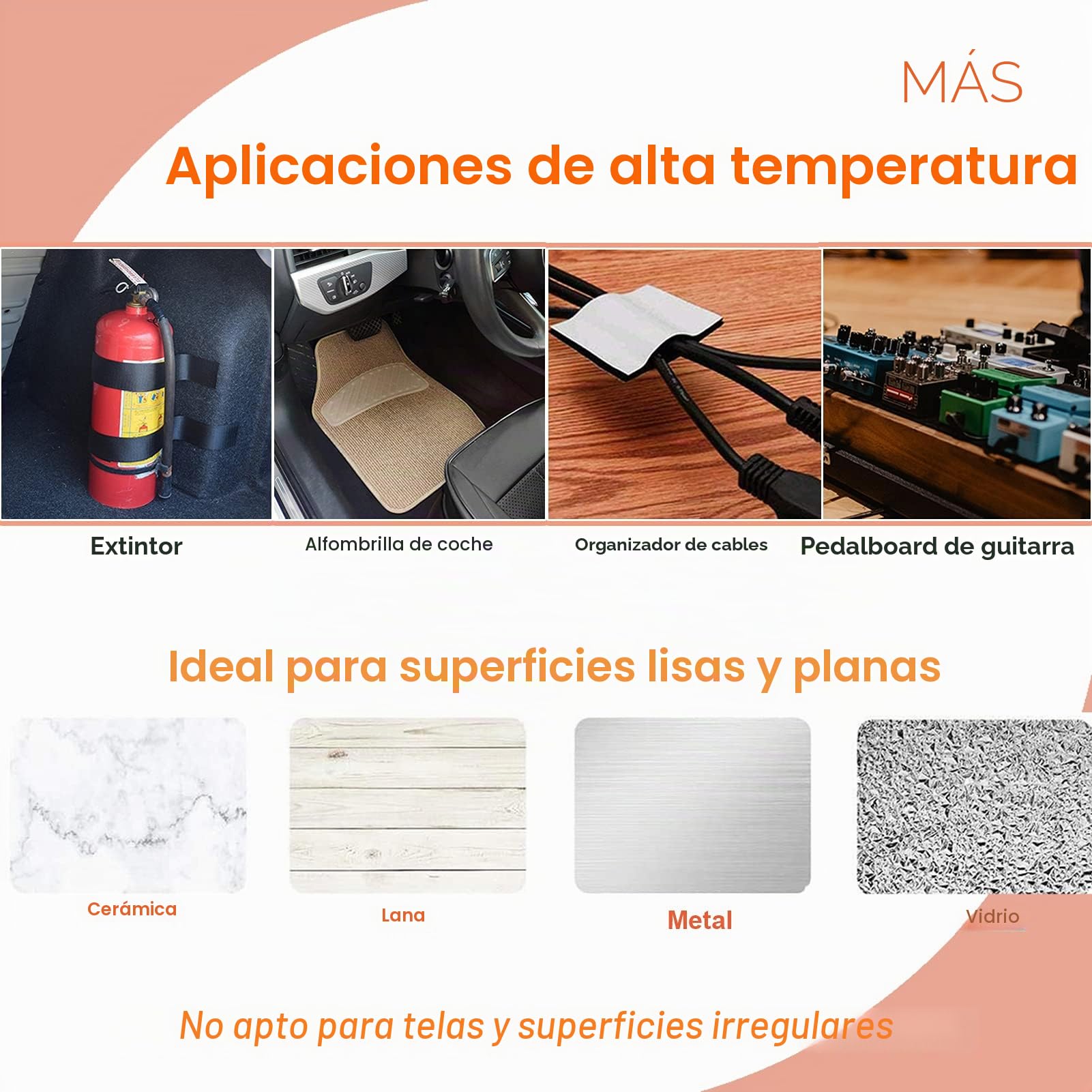 TEUVO Belcro Adhesivo de 11 CM de Ancho y 2M de Largo, Resistente a Altas Temperaturas Belcro Adhesivo Doble Cara para el Hogar, el Lugar de Trabajo, los Coches, las Artesanías