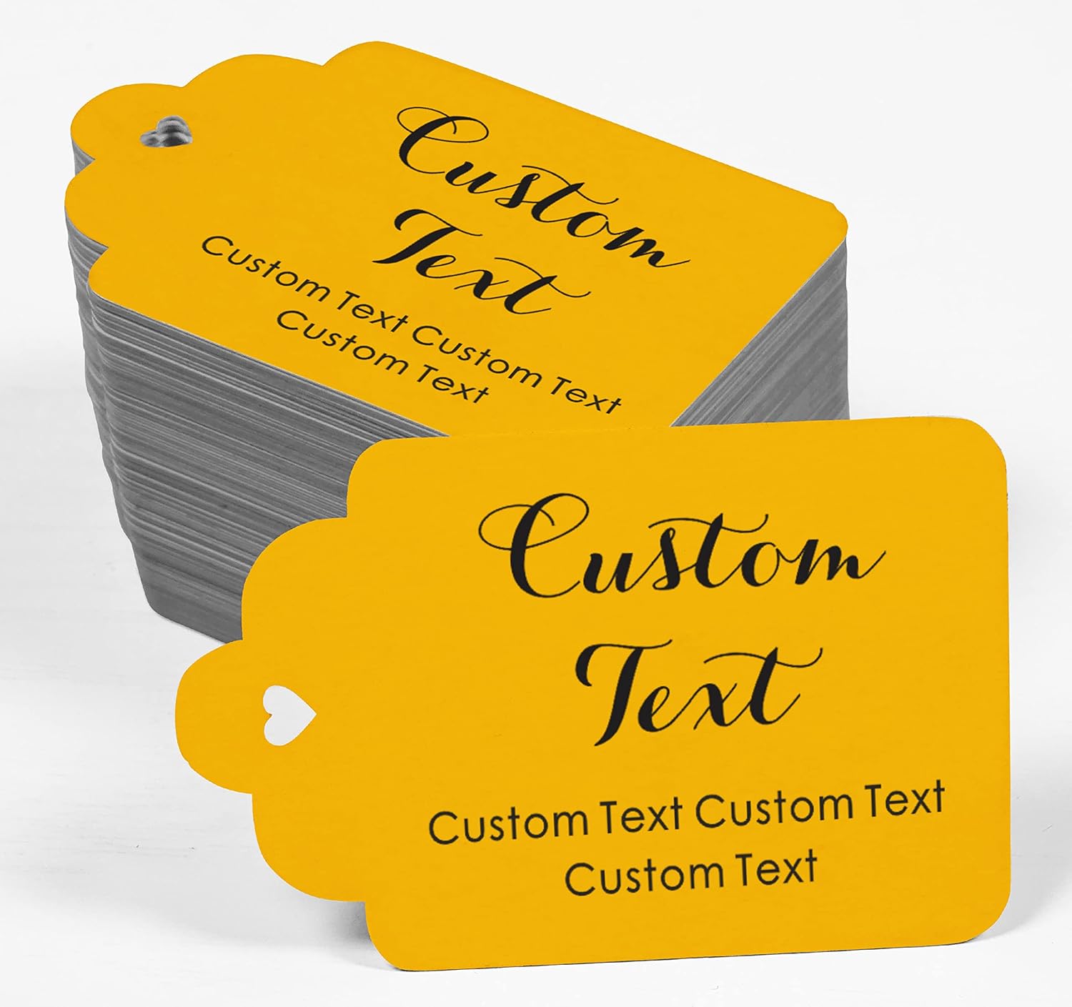100 PCS Personalized Paper Hang Tags Made Any Text Custom Tags Wedding Favor Gifts : Office Products