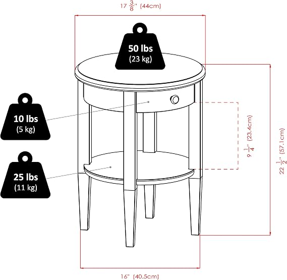 Winsome Concord Occasional Table, Small End Table with Shelf Storage, Practical and Elegant Living Room Decor, Stylish Furniture Essentials for New Homes, Apartments