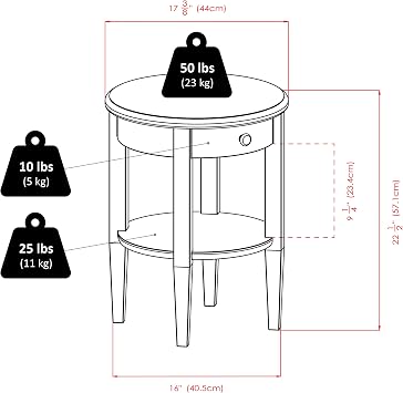 Winsome Concord Occasional Table, Small End Table with Shelf Storage, Practical and Elegant Living Room Decor, Stylish Furniture Essentials for New Homes, Apartments