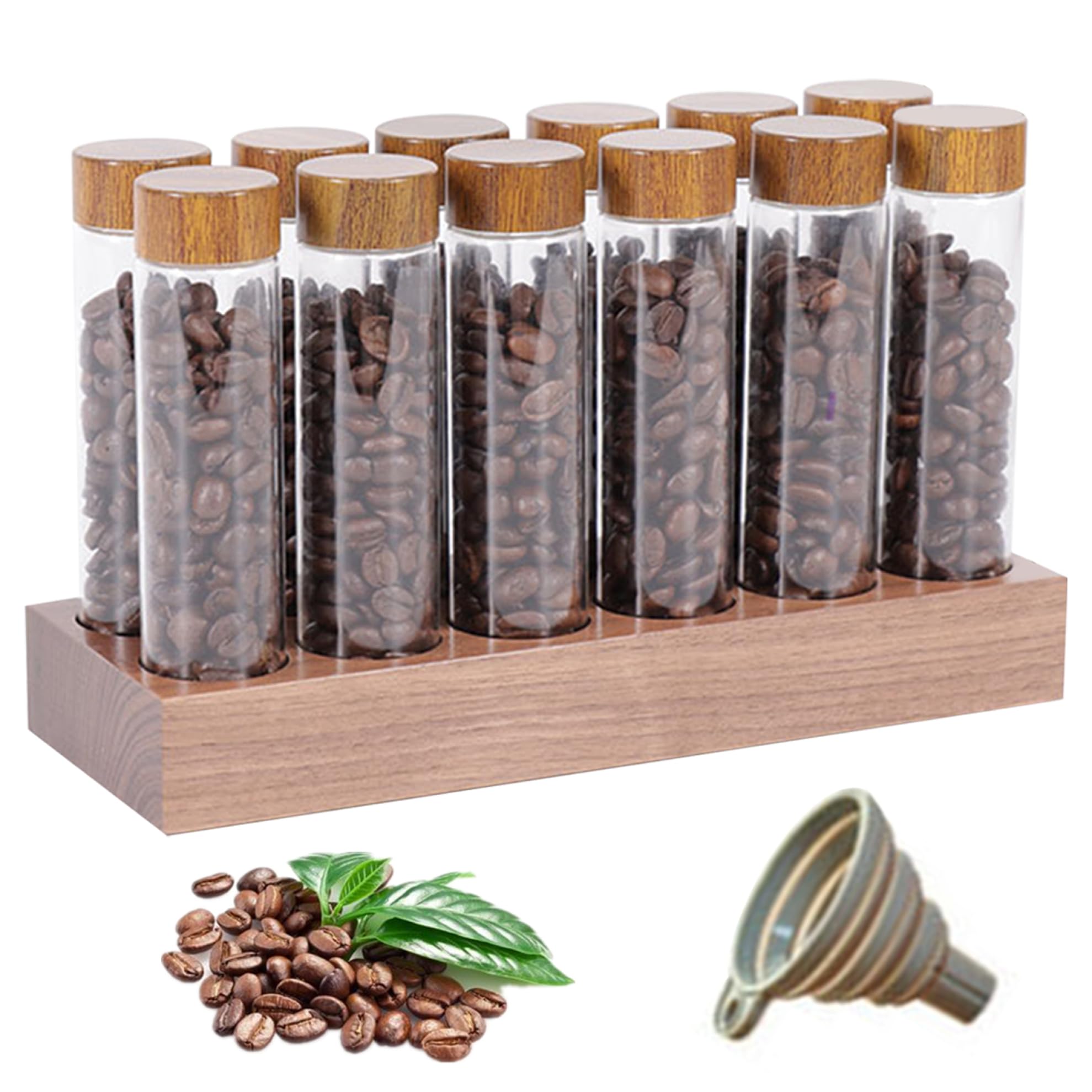 Contenedor de granos de café expreso para organizar tu barra de café doméstica con estilo