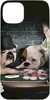 Vista 9 de Funda divertida para iPhone 12/12 Pro Dog Dogs Play Cards
