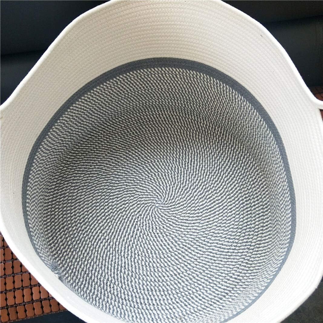 Cotton Rope Basket,Woven Storage Basket,Toy Baskets,Baby Nursery toys,13.0 x 15.0 inches (33 x 38 cm)