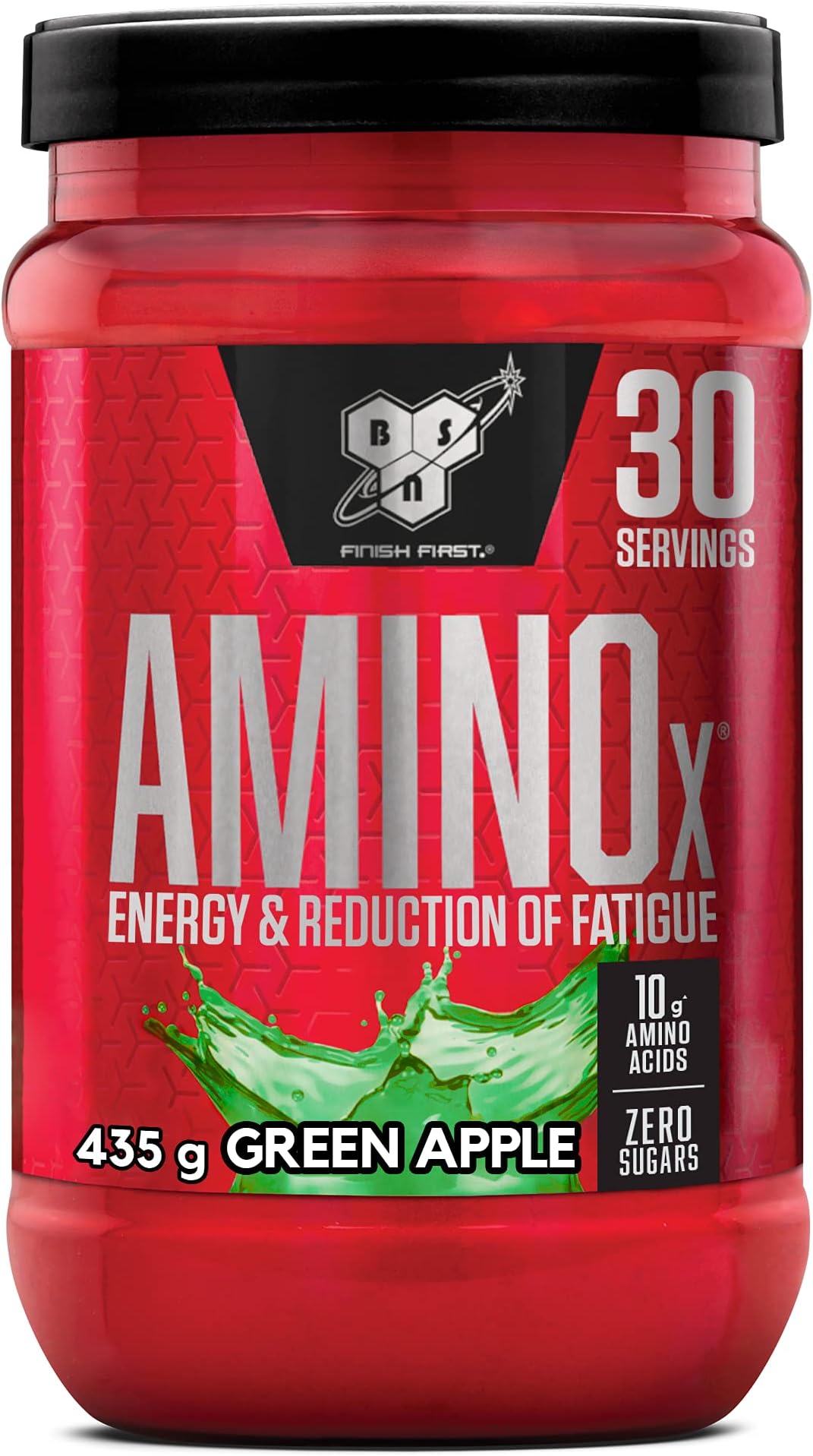 BSN Nutrition Amino X Supplement with Vitamin D, Vitamin B6 and Amino Acids, Green Apple Flavour, 30 Servings, 435 g