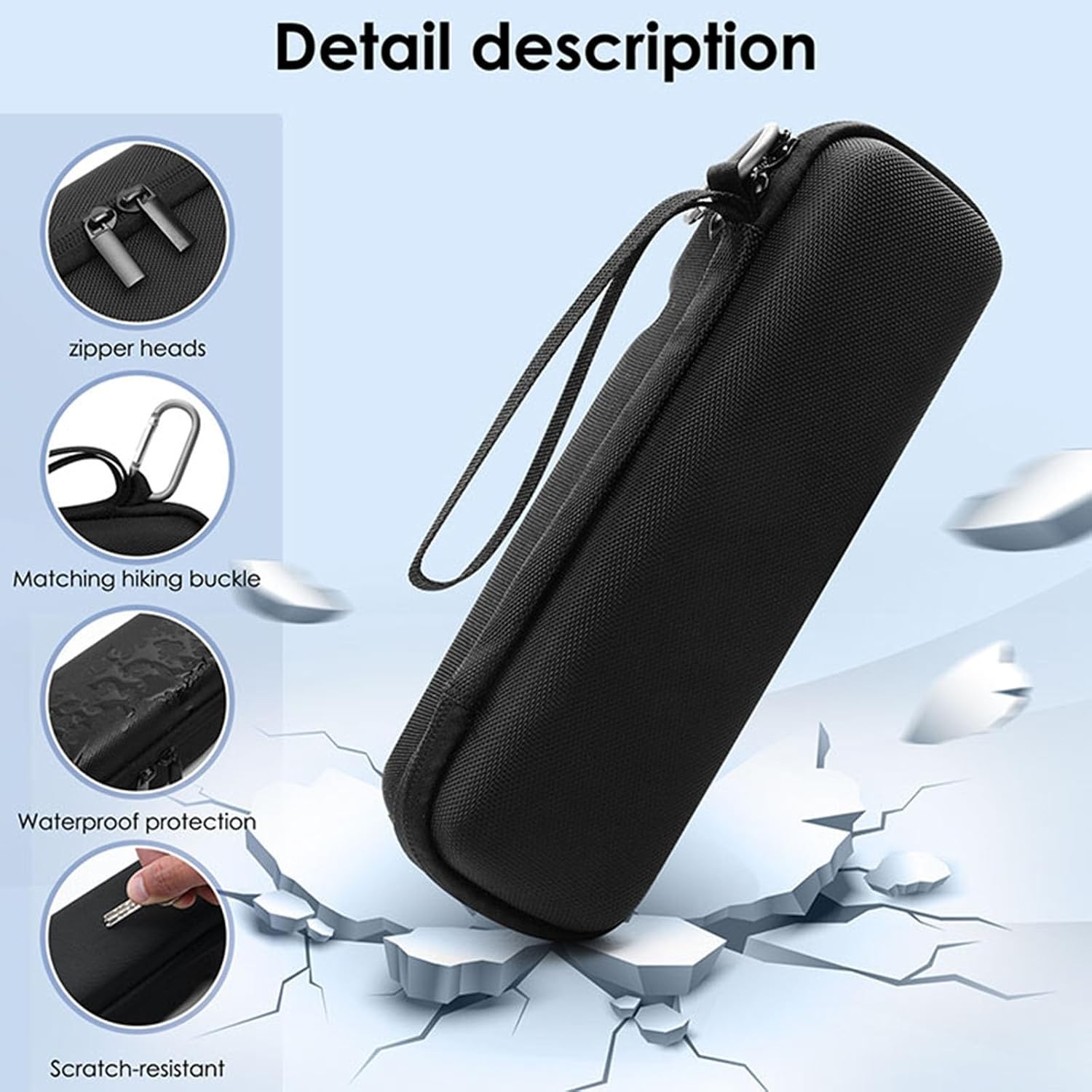 Carrying Travel Case Compatible for Anker Prime Power Bank 27650mAh 250W, Portable EVA Storage Case Bag for 737 Power Bank (PowerCore 24K)