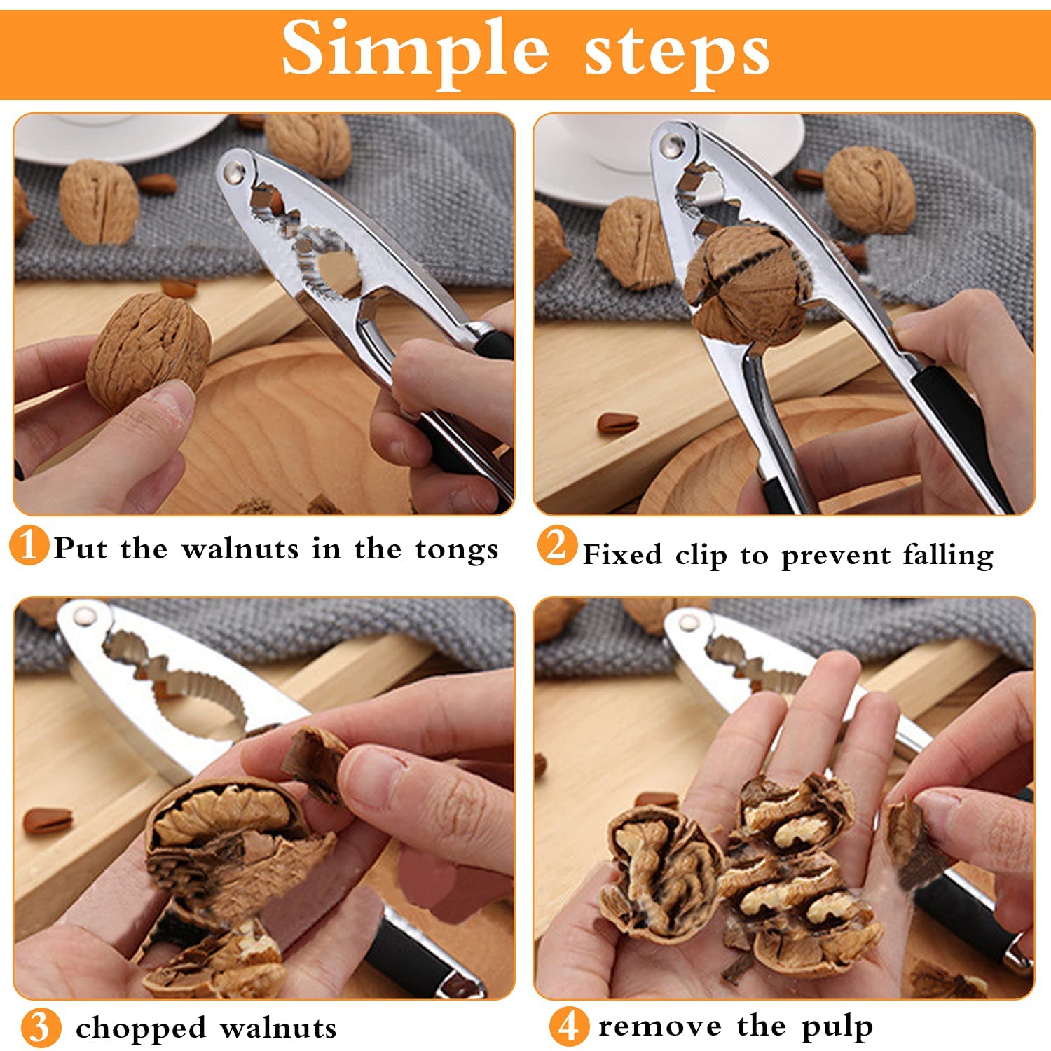 YingMengZhiGe Nussknacker Metall - Für Walnüsse & Haselnüsse