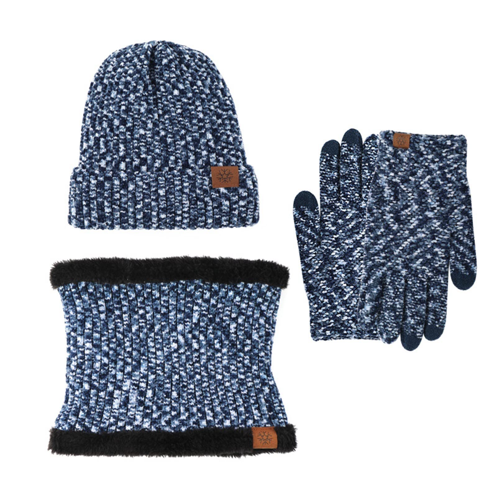 Mtze Schal Handschuhe Set Fleece Warm - Winter Set Fr Herren & Damen Ski  & Outdoor Winterset Unisex