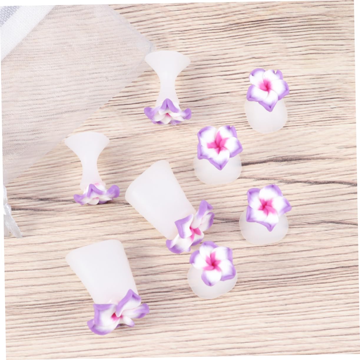 Holibanna 8Pcs Purple Petal Silicone Toe Separators for Comfortable Bunion Relief Soft Gel Stretchers for Hallux for Nail Art Everyday Use