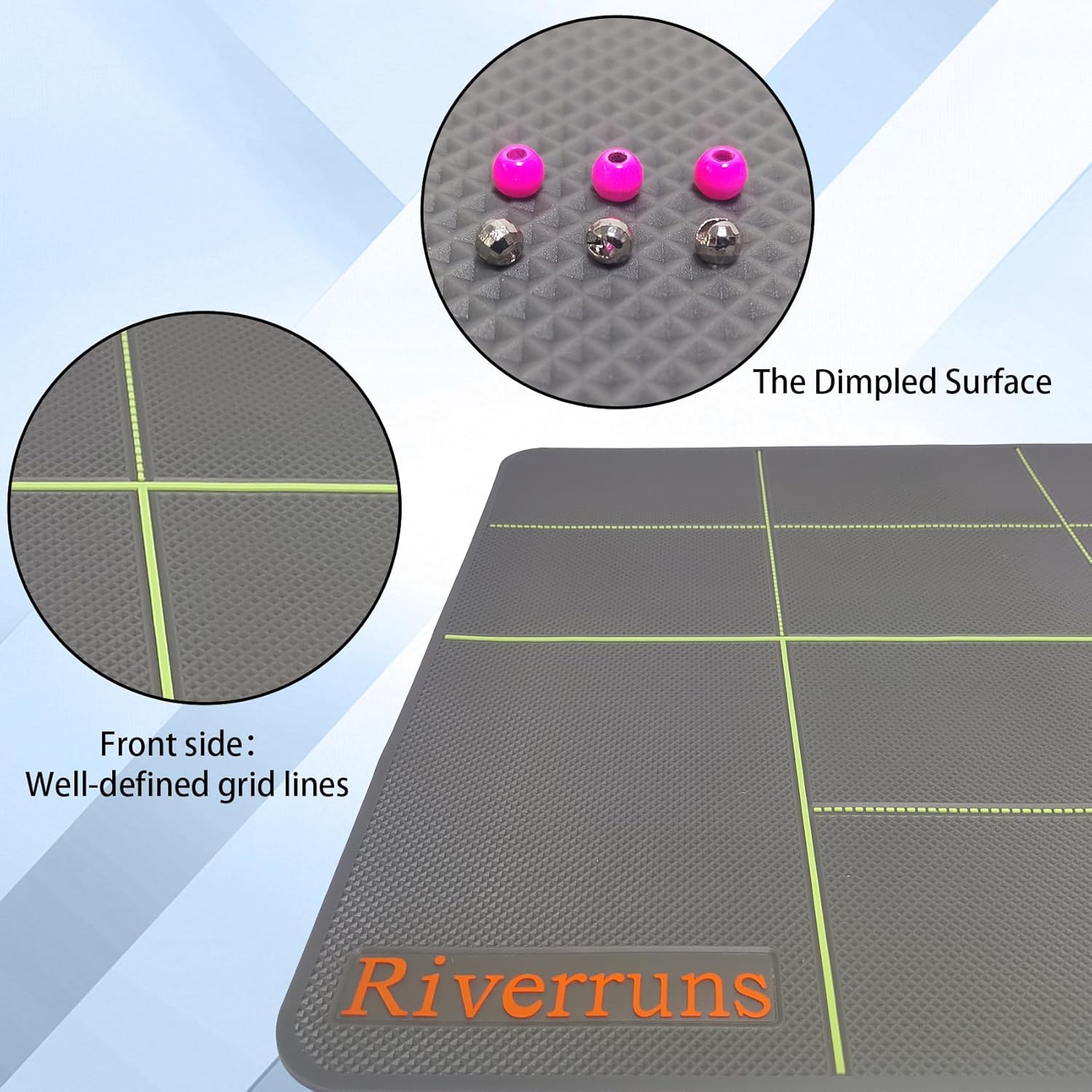 Riverruns Silicone Bead Pad Fly Tying Mat Three Sized Choice Keep Beads & Hooks from Sliding Away You Know Where Your Beads! One of The Best Fly Tying Tools