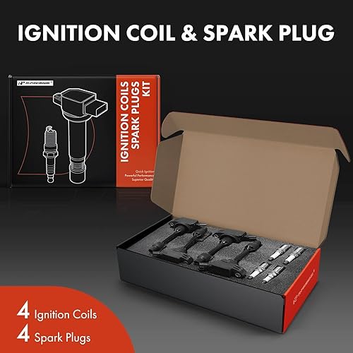 Miniatura 2 de A-Premium Juego de 4 bobinas de encendido y bujías de iridio compatibles con Toyota Camry 2018-2020 2.5L, RAV4 2019-2020 2.5L, Corolla 2020 1.8L,