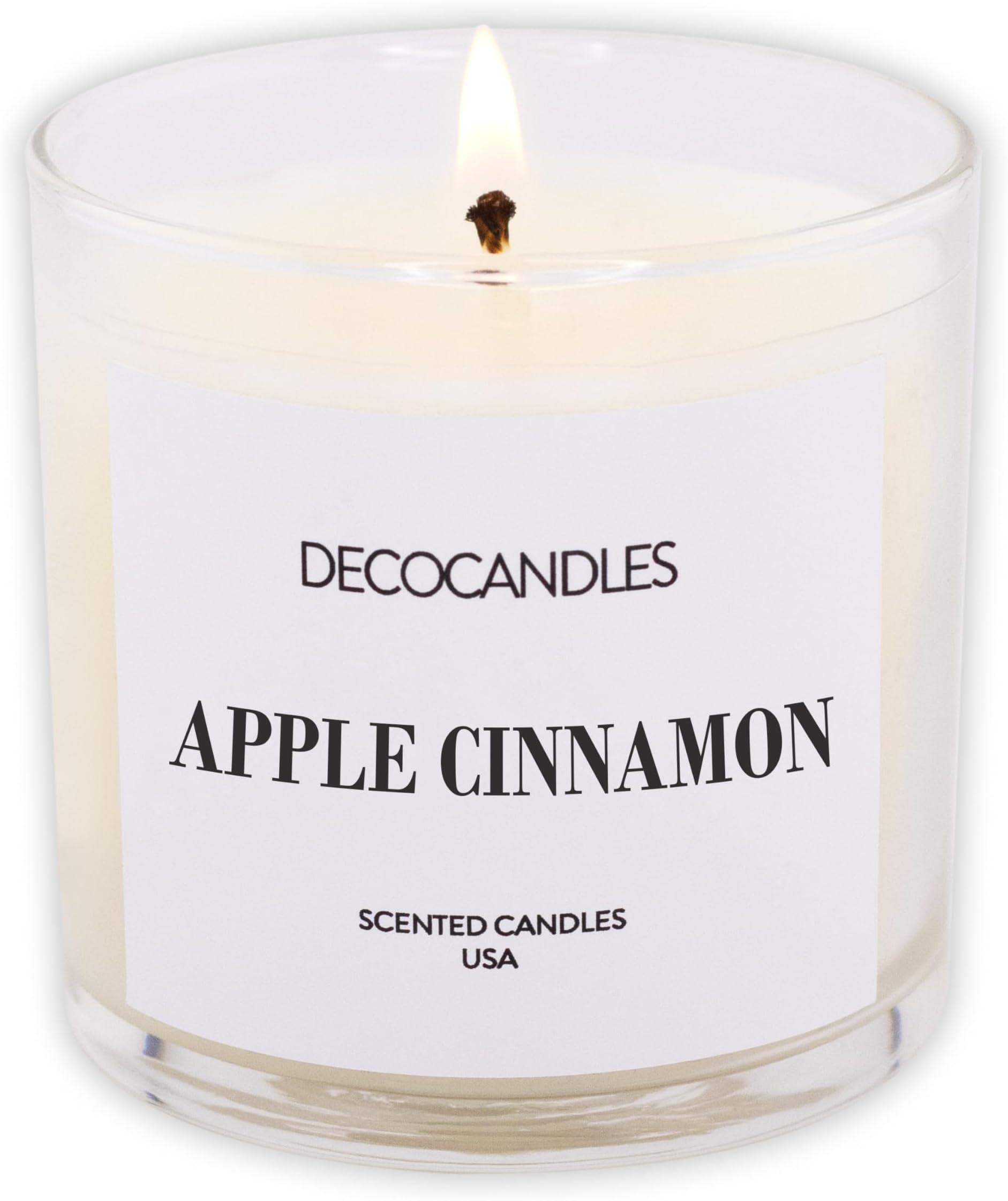 Urban Concepts by DECOCANDLES - Apple Cinnamon - Highly Scented Soy Candle - Long Lasting - Hand Poured in USA (6 Oz.)