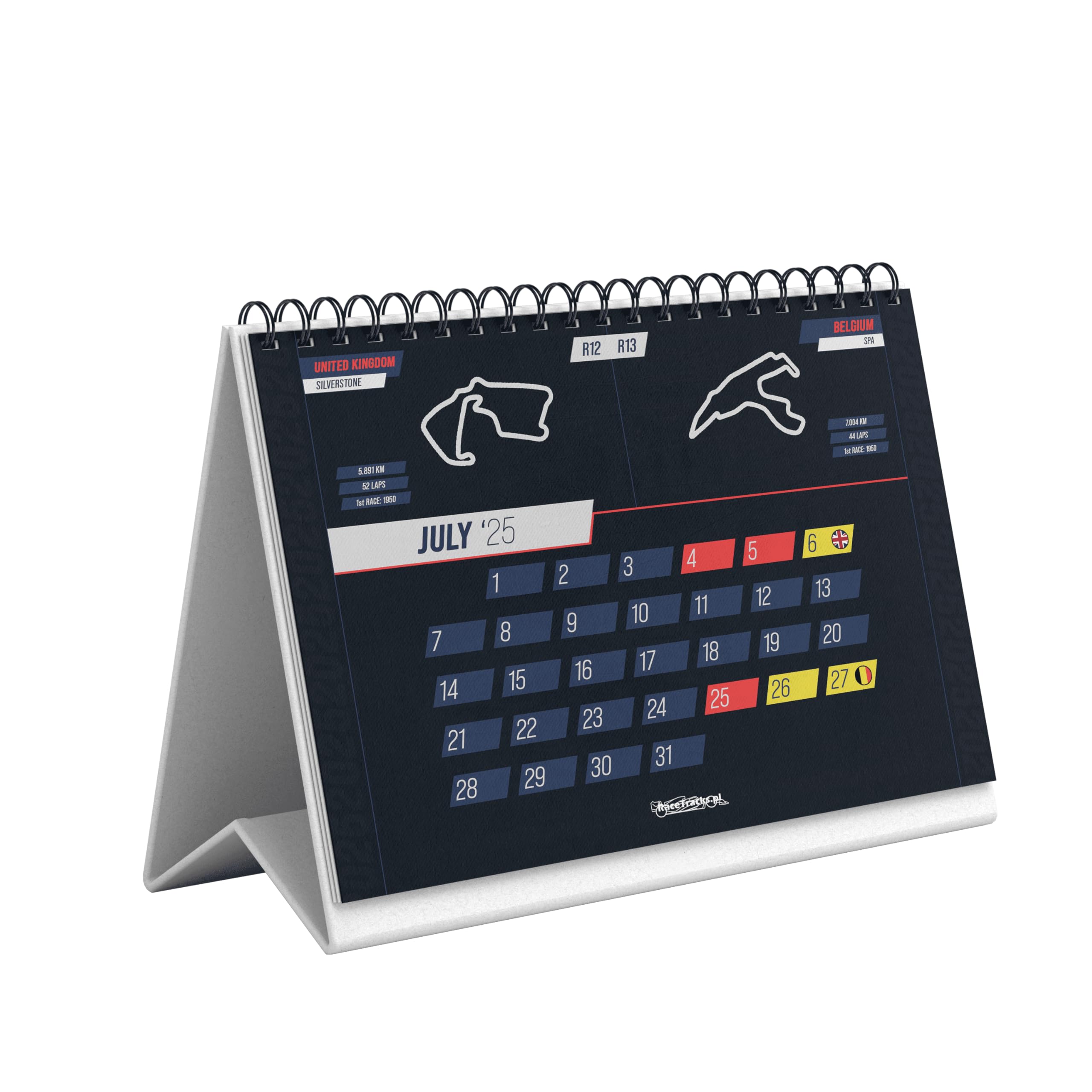 Calendario da tavolo Formula 1 2025 A5, agenda delle corse F1 2025,  calendario con date GP F1, Formula 1 regalo, regalo F1, calendario 2025  Motorsport, calendario A5 per F1 F1 2025 :