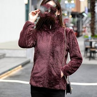 ARTQ Fleece Jackets Women'S Long Fleece Polar Fleece Jacket Full-Zip With Pockets Jacket Red Jacket Outdoor Jacket Durable Warm Fleece Jacket Gift For Christmas New Year Family