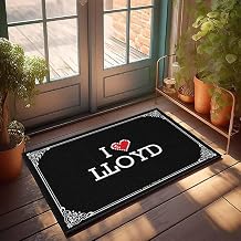 Door Hello Bath Memory Foam Bath Mat - I Love Lloyd Small and Small Non Skid Indoor Outdoor for House Indoor40X60CM