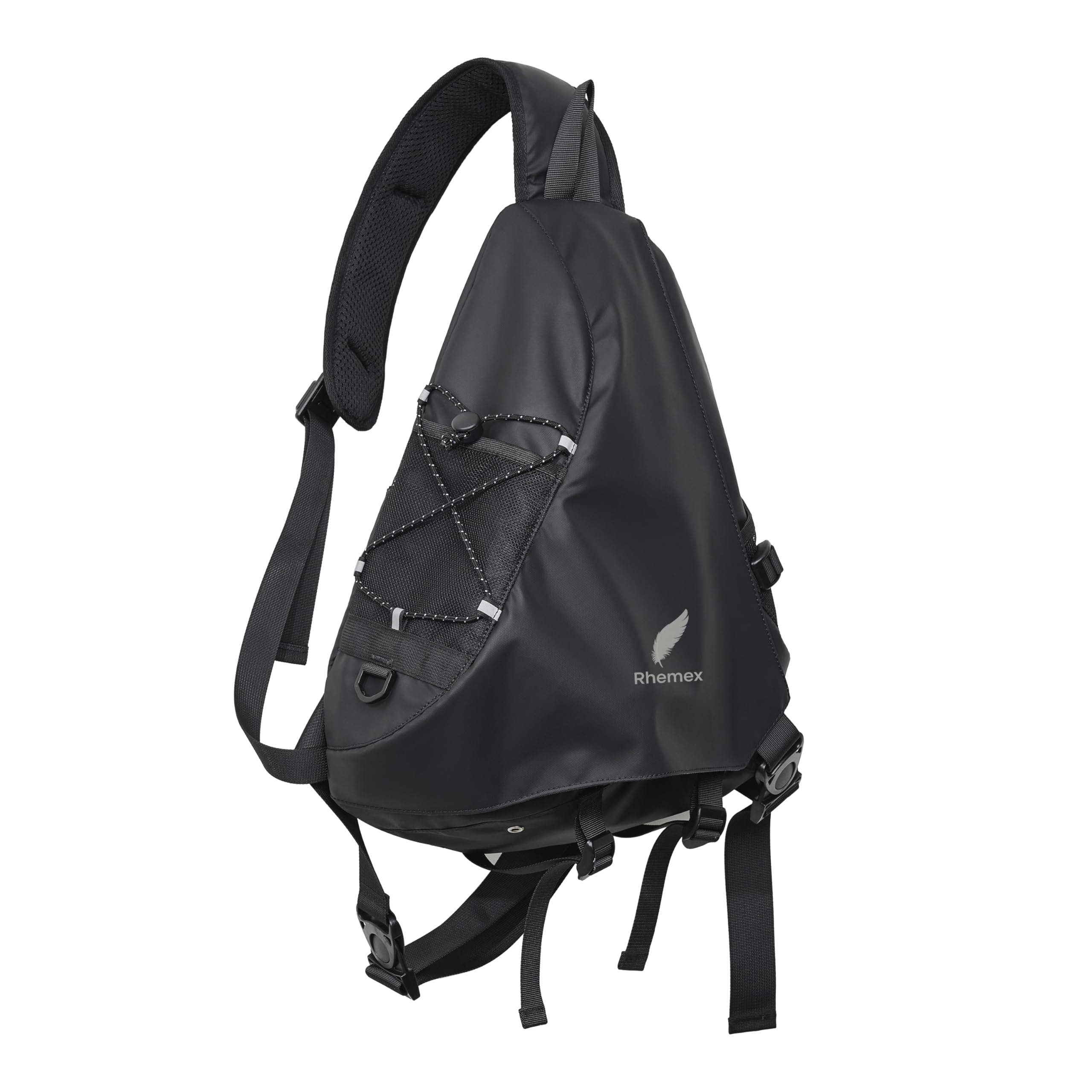Rhemex Sling Bag für Herren, Wasserabweisende Brusttasche, Leichte Crossbody-Tasche mit großer Kapazität für Reise, Arbeit, Fahrrad & Outdoor