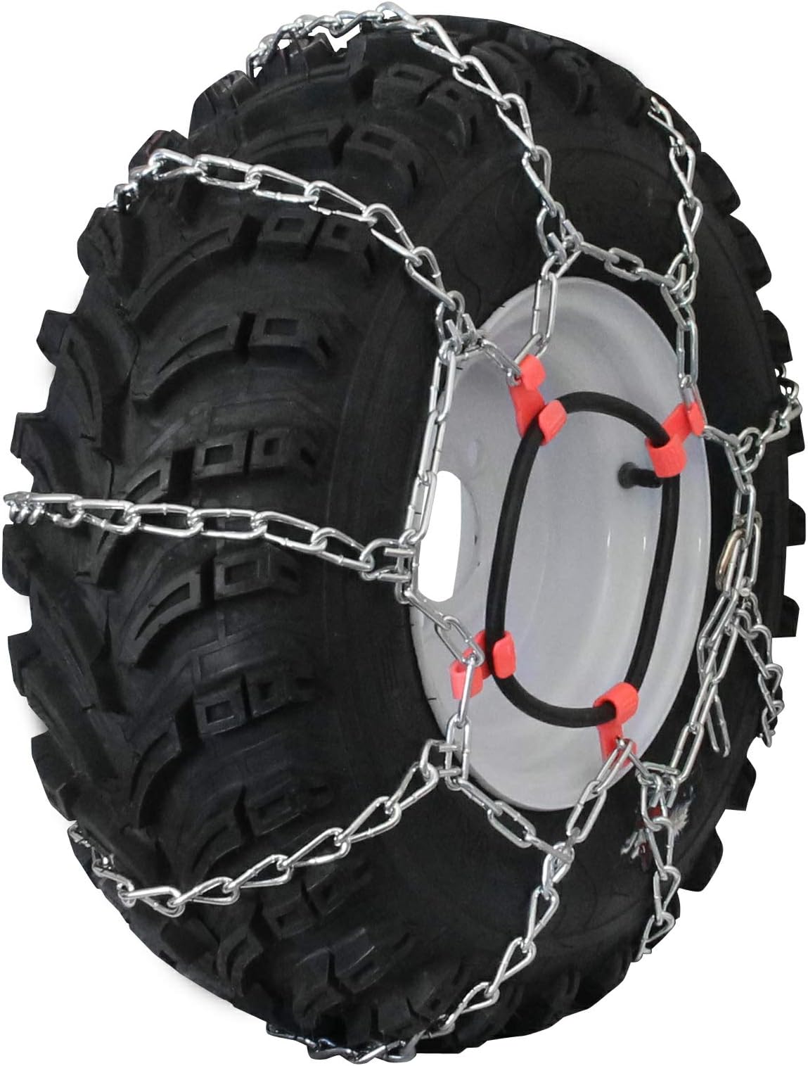 Grizzlar GTU-419 Garden Tractor 4 Link Ladder Alloy Tire Chains Tensioner included 20x10.50-12 21x10.50-12 21x11.00-8 20x10.50-12