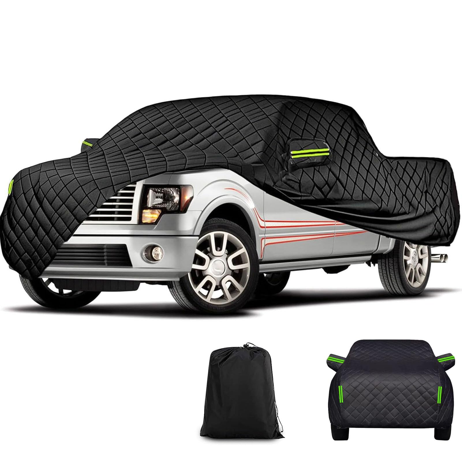 Car Cover Compatible with GMC Hummer EV Pickup 3X (2024-), Waterproof Custom-fit All Weather, Heavy Duty Outdoor Pickup Truck Covers Rain Sun Wind Protection