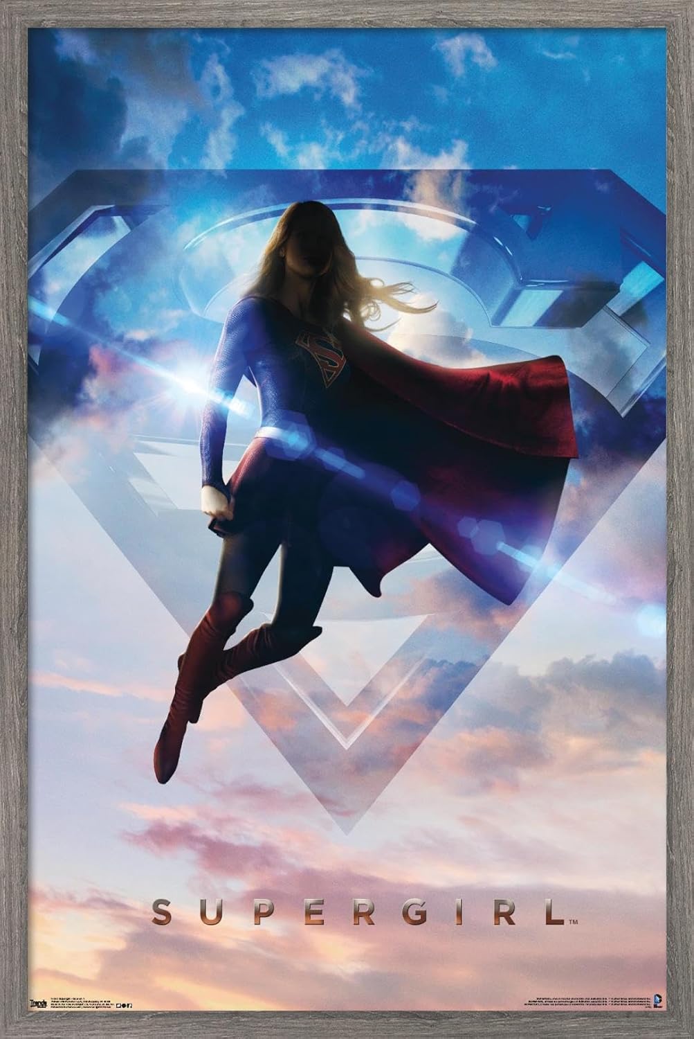 Trends International DC Comics TV - Supergirl - Season 1 Wall Poster, 14.725" x 22.375", Barnwood Framed Version
