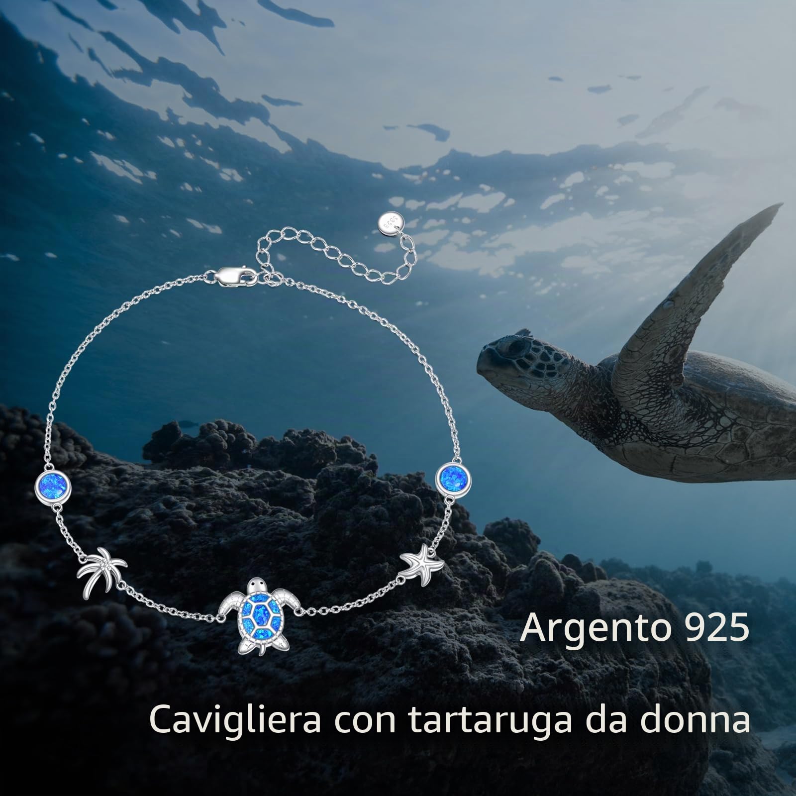 POPLYKE Infinity/farfalla/tartaruga, cavigliera da donna, in argento Sterling 925, infinito chakra, idea regalo per ragazze