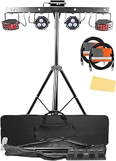 CHAUVET DJ GigBAR 2 4-in-1 Multi-Effect Lighting System Bundle with 2 DMX Cables and Austin Bazaar Polishing Cloth