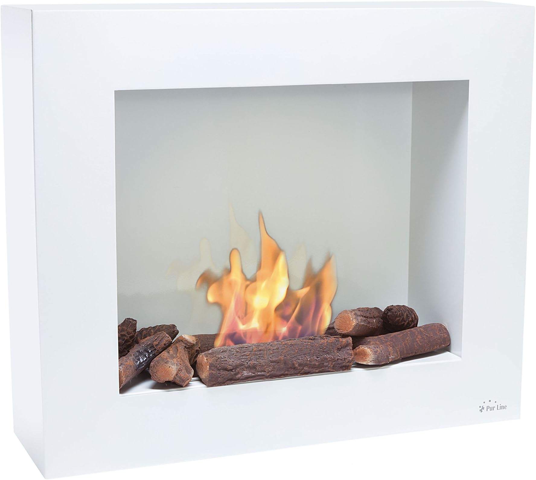 PURLINE BEST BIO Floor or wall biochimney white with flame control
