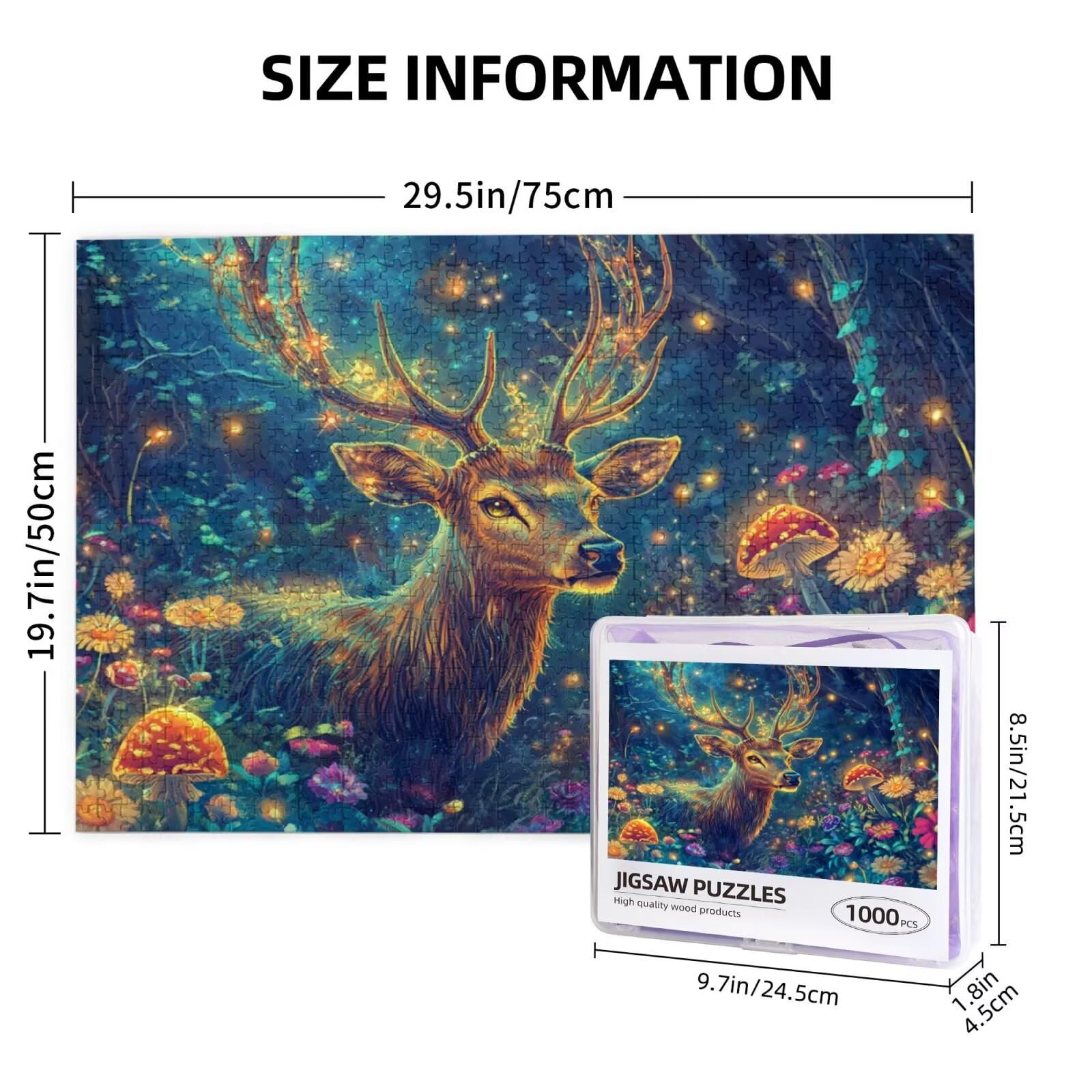 Puzzle las, 3000 elementów, sarny, puzzle dla dorosłych, z pudełkiem na prezent, "zrób to sam", duże drewniane puzzle dla dorosłych, gra zręcznościowa dla całej rodziny, prezenty dla kobiet, rozmiar