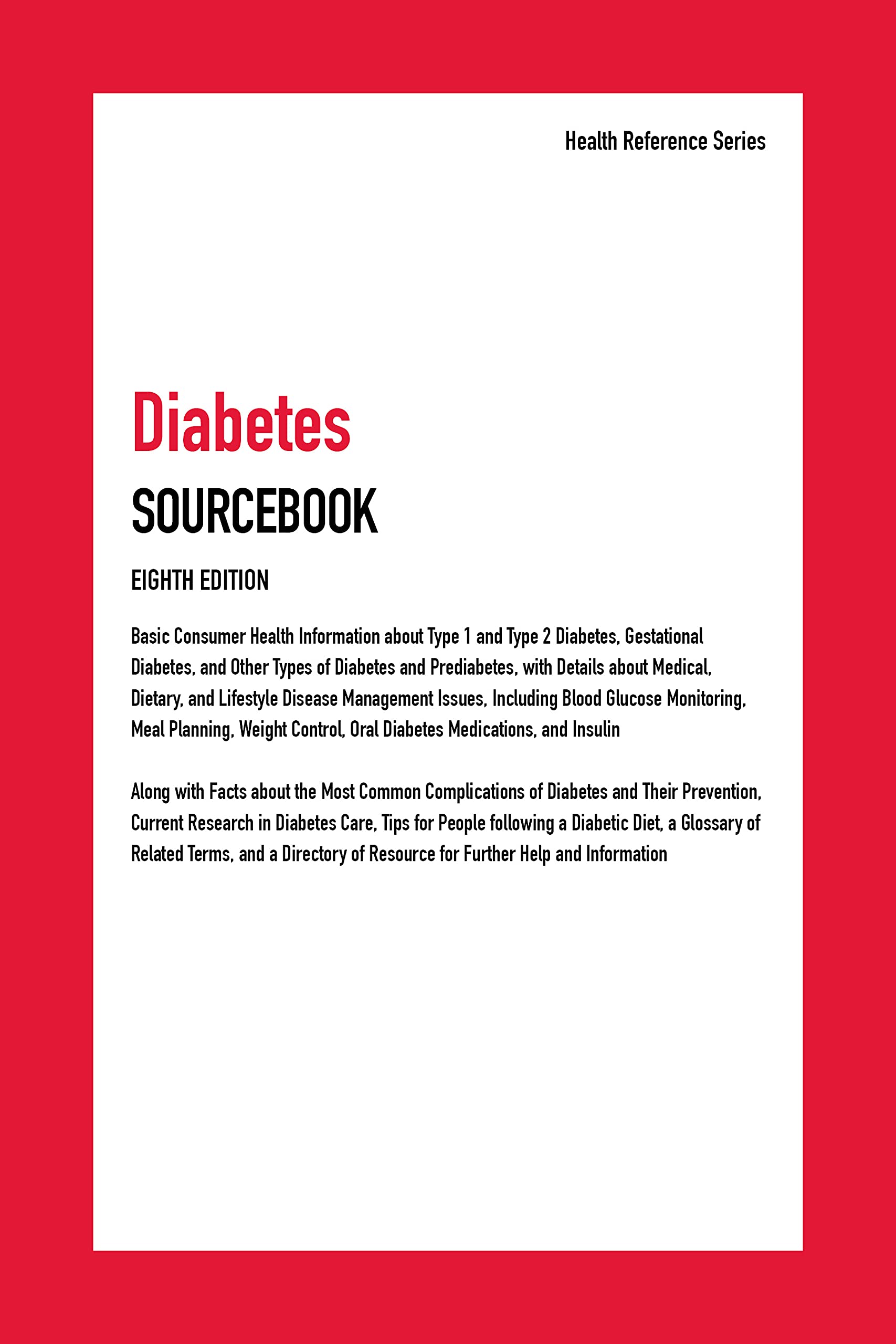 Buy Diabetes Sourcebook (Health Reference) — BookShops.in