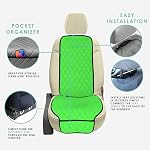 FH Group Car Seat Cover Cushion - 2 Pack Seat Covers for Cars Trucks SUV, Neosupreme Car Seat Cushions, Waterproof Car Seat Cover Cushion, Universal Fit Car Seat Protector Front Set Green