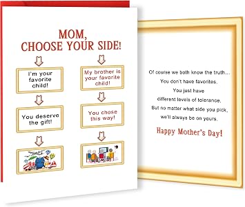 Funny Mothers Day Card for Mom from Kids, Personalized Mothers Day Gifts from Daughter Son, Humorous Mom Appreciation Card for Mommy