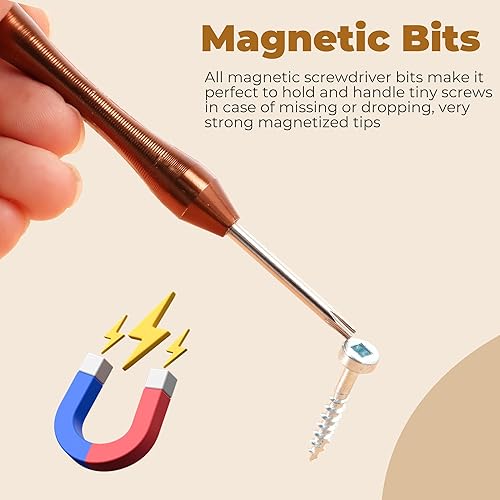 Miniatura 6 de MulWark Juego de 8 destornilladores magnéticos Torx CRV con punta Torx T3, T4, T5, T6, T7, T8, T9, T10, Torx, kit completo de reparación Torx para