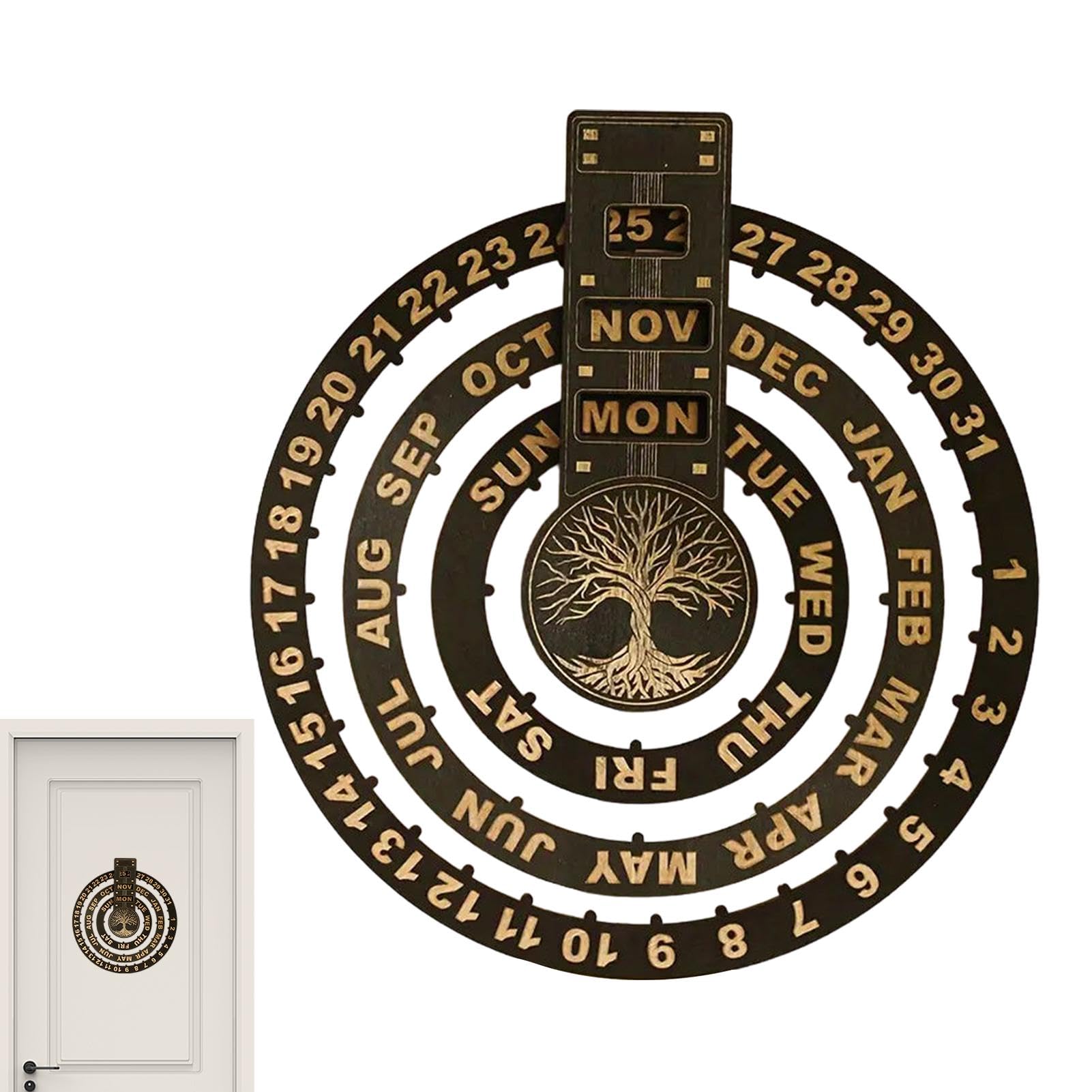 アンティーク　回転カレンダー　アメリカ Amazon.co.jp: パーペチュアルカレンダー木製、回転円形