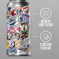 Vista 4 de Hydrapeak x Botella de agua aislada de 32 onzas con licencia oficial de la NBA, con tapa de popote y asa