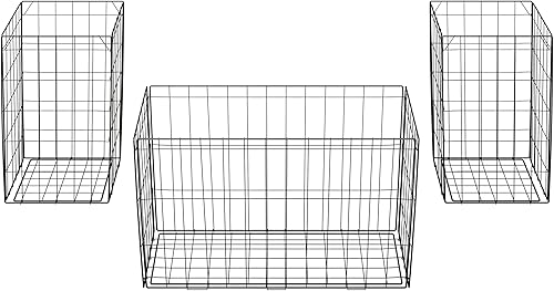 Miniatura 6 de Lavish Home - Juego de 3 mesas de sala de estar, cesta de metal con tapas extraíbles, 2 laterales pequeños y 1 mesa decorativa grande (marrón/negro)