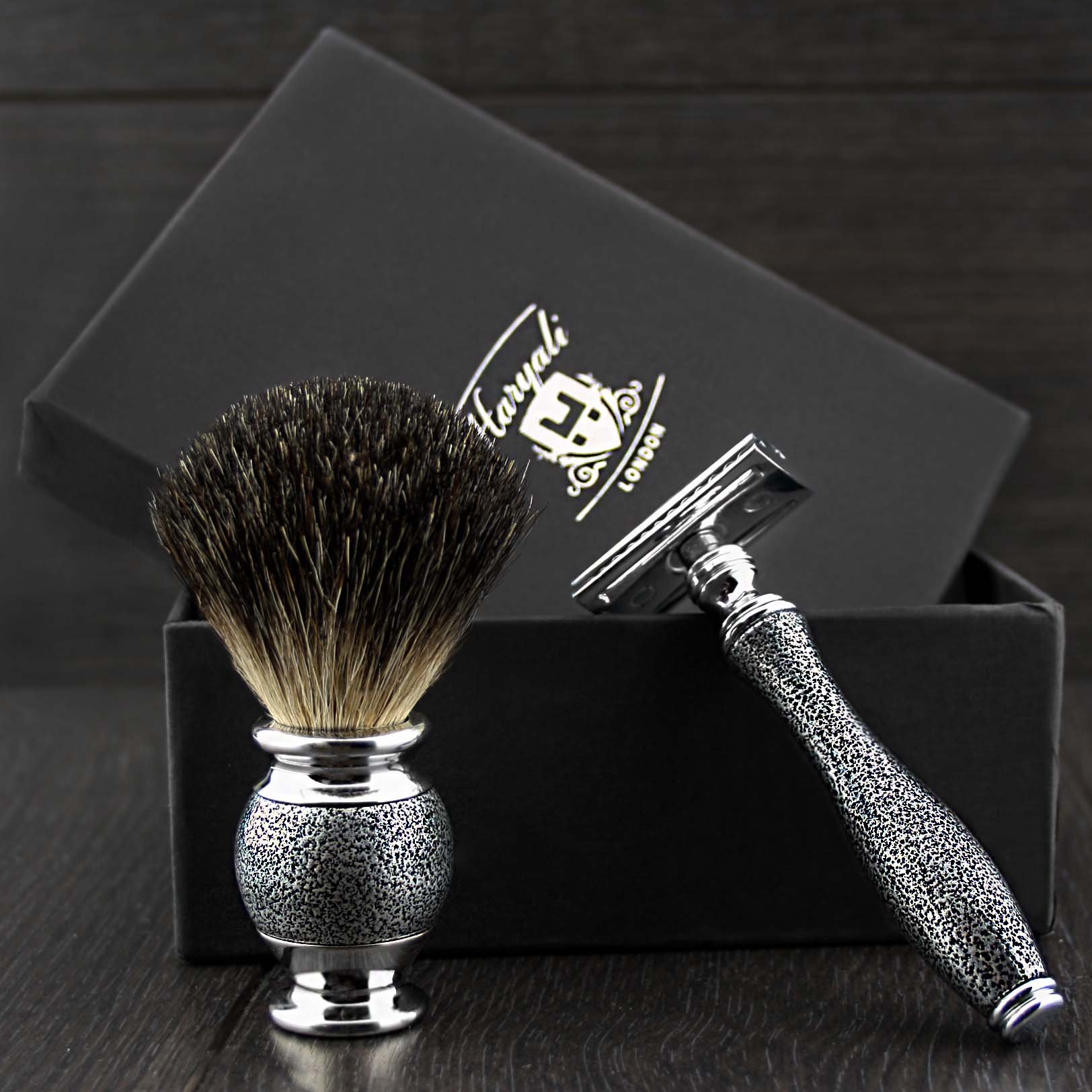 Mens Shaving Set KIT Gift Double Edge Safety Razor Badger Hair
