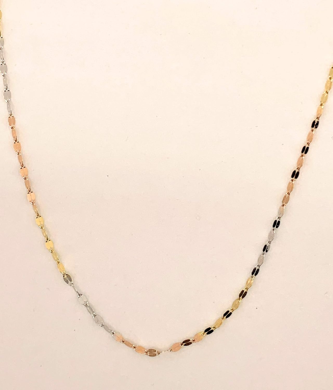 45 cm 10 Karat Twisted Ironed Florentine Gold Chain