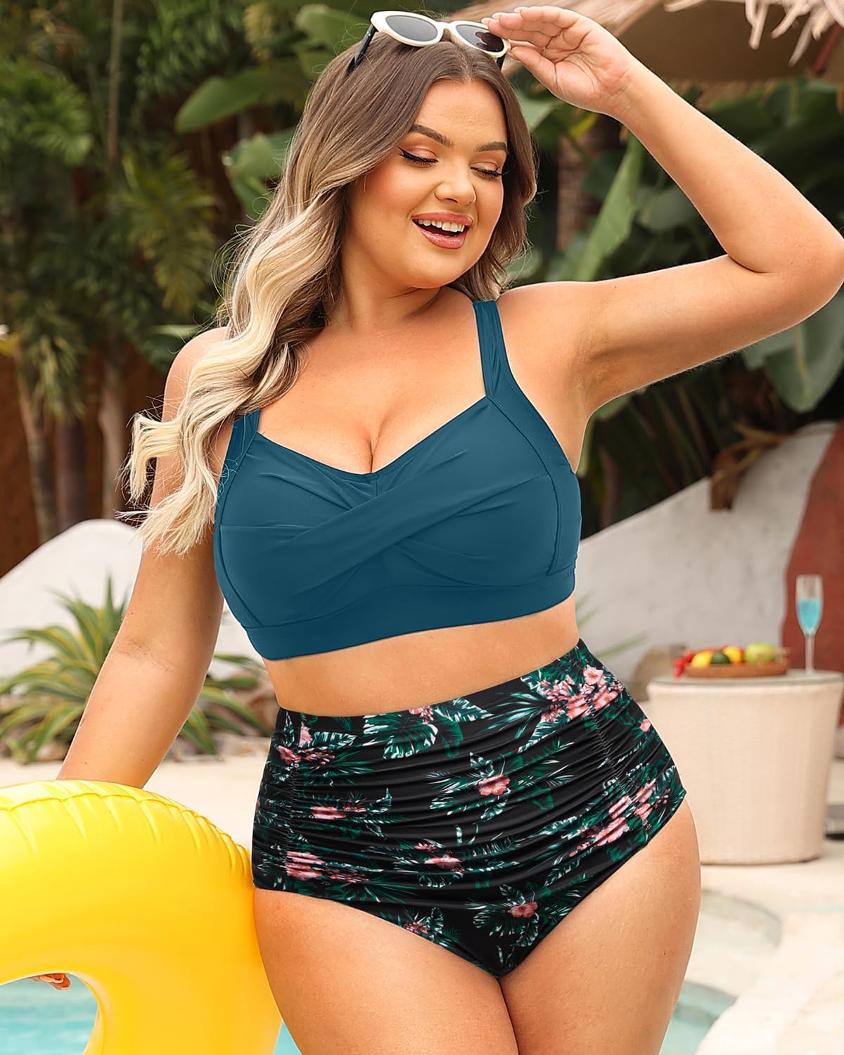 Daci Women's Plus Size Bikini Sets - High Waisted Two-Piece Swimsuits with Tummy Control - Image 5