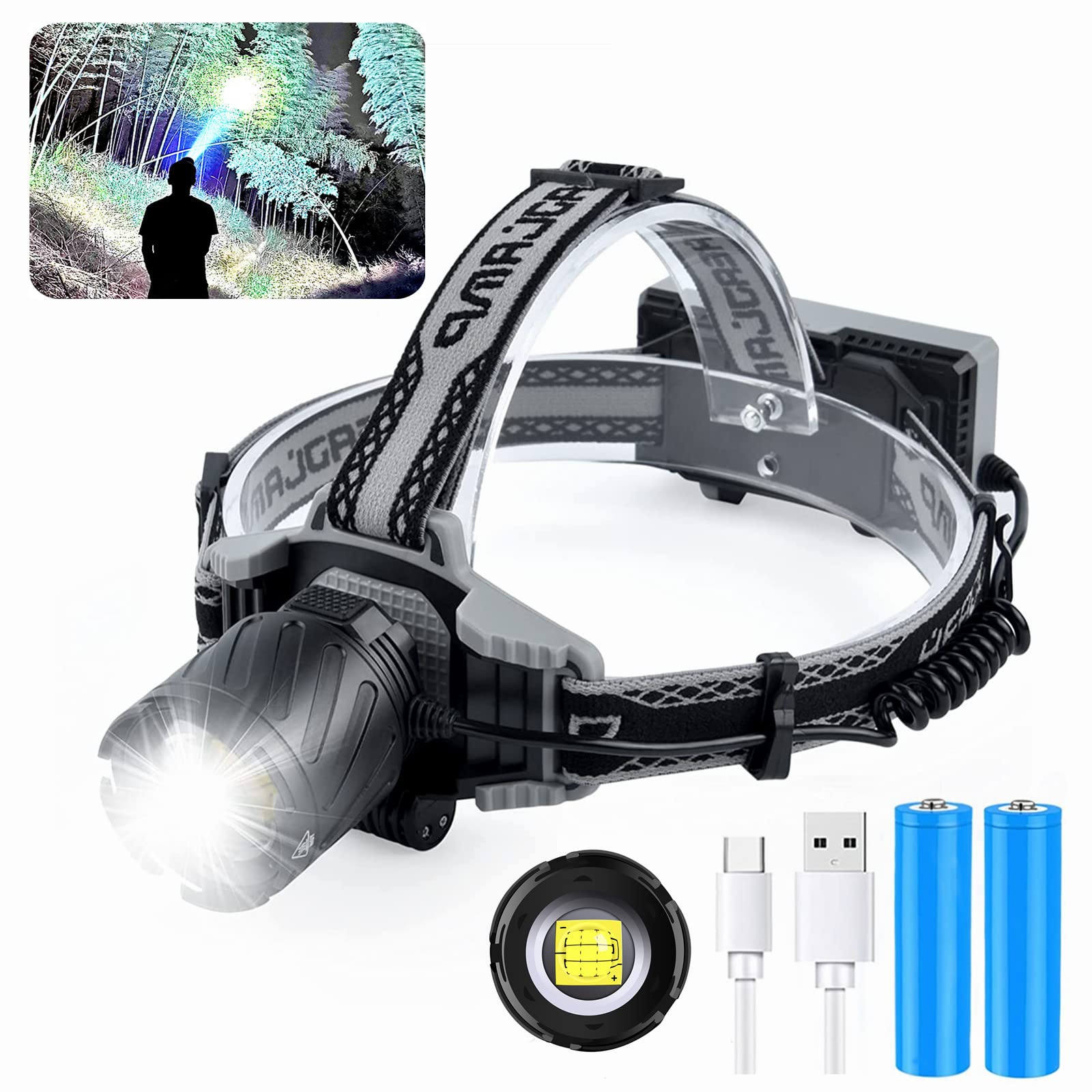 Lampe frontale rechargeable Shell - LED 100 lumens avec capteur
