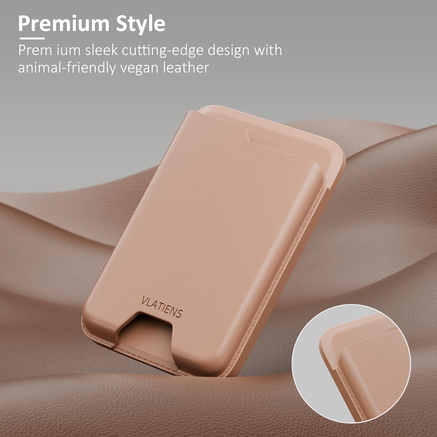 magsafe wallet magnetic for iphone,mag-safe wallet magnetic phone,Fit 3 Cards holder for iphone 17/16/15/14/13/12/pro max Series (fast Rose gold) - Image 2