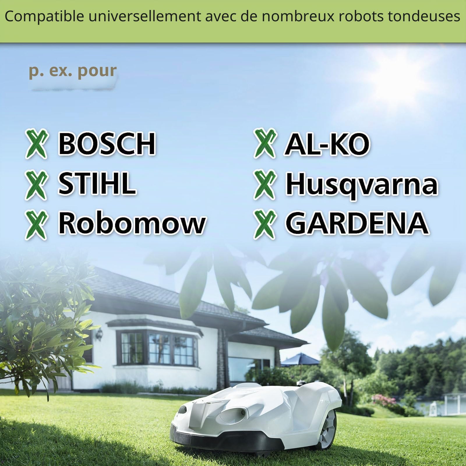 Akku-net Câble de délimitation universel de 300 m (2 x 150 m) pour robot tondeuse à gazon - Compatible avec Gardena, Husqvarna Automower, Worx, Robomow, Honda - Fil de délimitation robuste de 2,7 mm