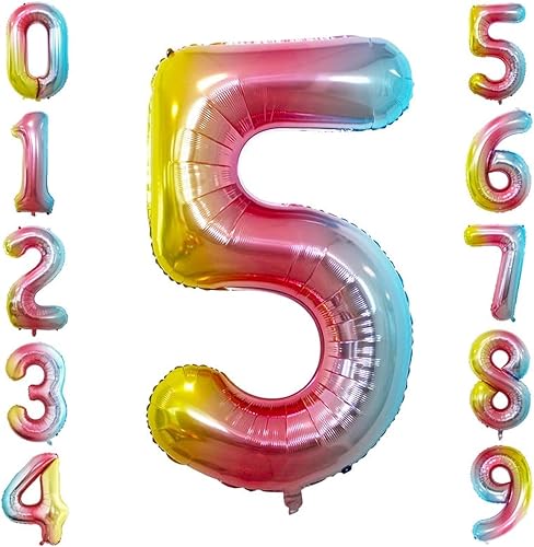 Miniatura 524 de GOER Globos con el número 40 para decoraciones de fiesta de cumpleaños número 40, globos de helio de aluminio jumbo de 42 pulgadas para 40